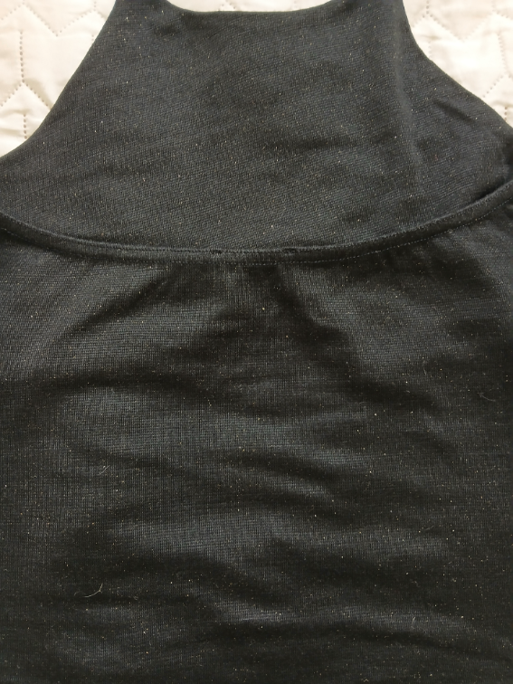 Crna svetlucava bluza na vezivanje oko vrata, M slika #4