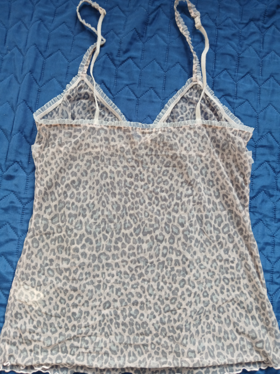 Oysho leopard roze providna majica za spavanje, L slika #5