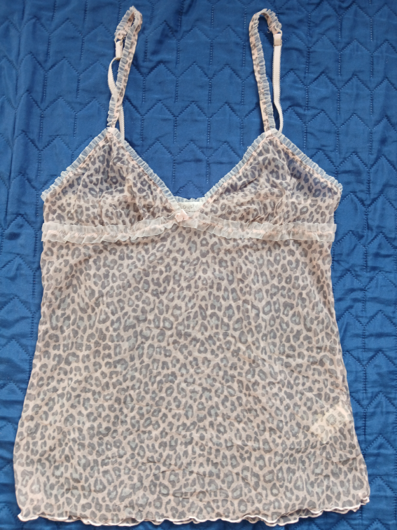 Oysho leopard roze providna majica za spavanje, L slika #1
