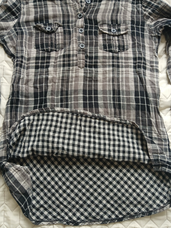 Attrattivo sivo-crna karirana kosulja, L slika #3