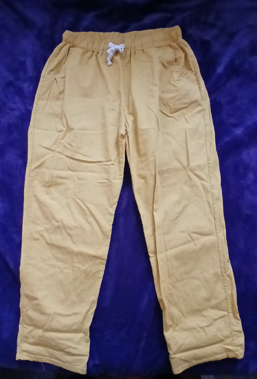 Zute pamucne pantalone na lastis, L-3XL slika #1