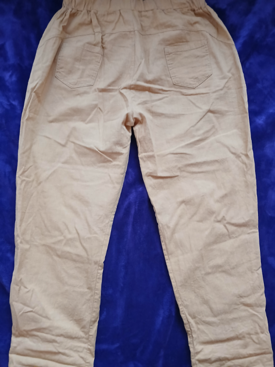 Zute pamucne pantalone na lastis, L-3XL slika #3