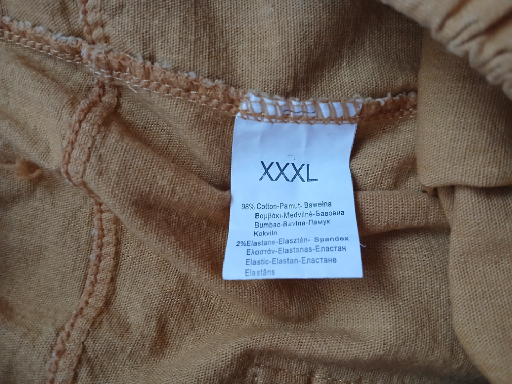 Zute pamucne pantalone na lastis, L-3XL slika #4