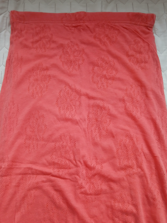Koralna uska rastegljiva duga suknja, M slika #2