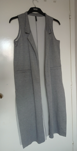 Stradivarius sivi dugacki sako - kardigan, M