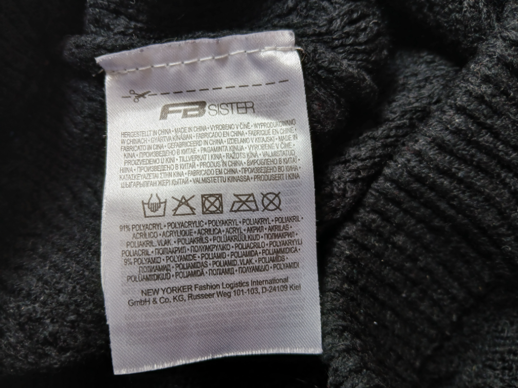 Nova FB Sister crna zimska mini suknja, XL slika #3