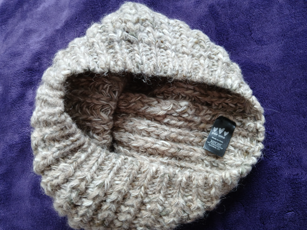 Per Una italijanska bež vunena-moher kapa slika #2