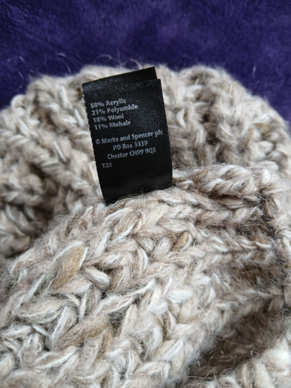 Per Una italijanska bež vunena-moher kapa slika #5