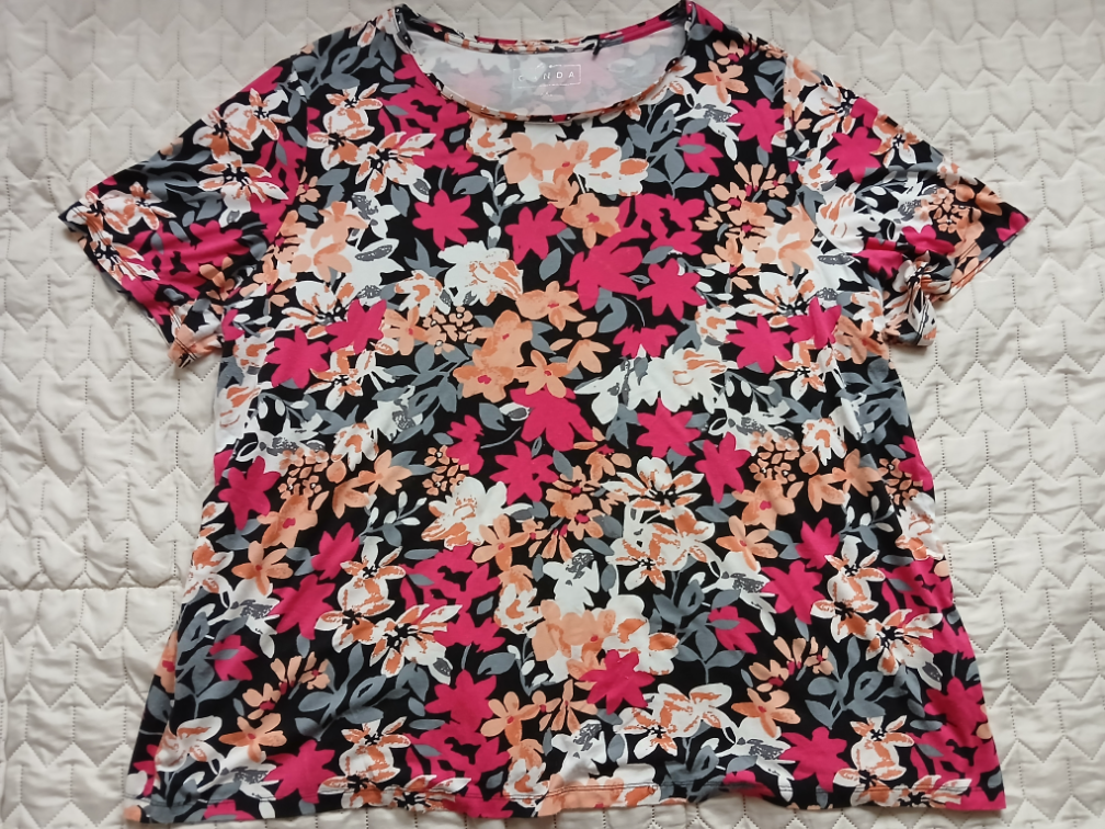 C&A Love Canda sarena cvetna viskozna bluza, XXL slika #1