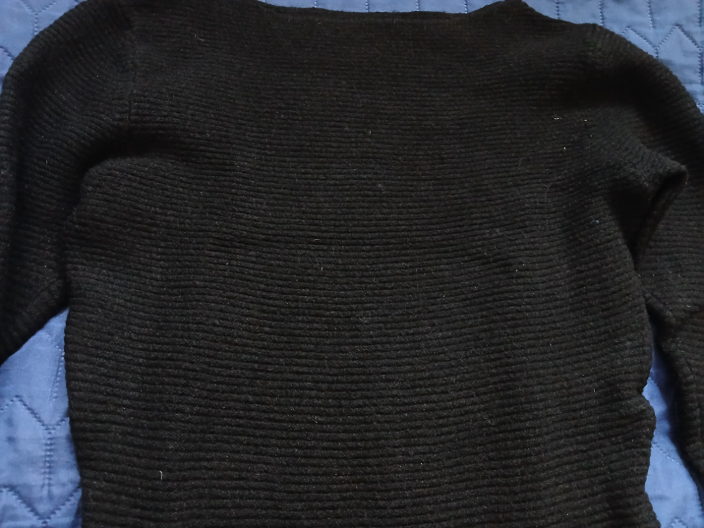 Crna uska rastegljiva dzemper-tunika, M-L slika #3