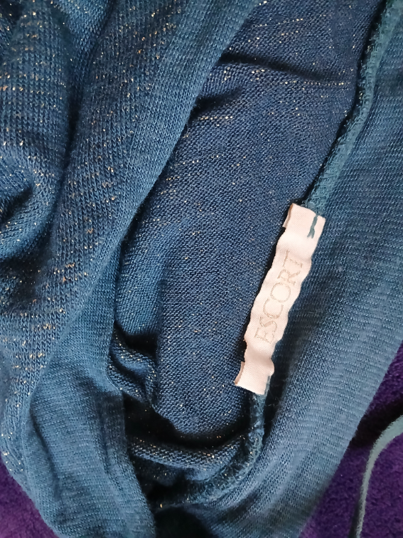 Esscort plava svetlucava bluza dugih rukava, L slika #5