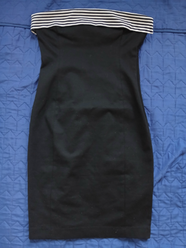 Zara crna top mini uska haljina, M