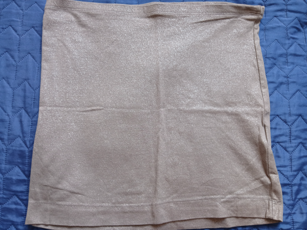 H&M siva-srebrna svetlucava uska mini suknja, M slika #1