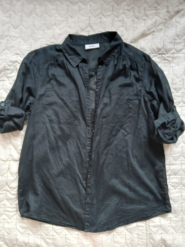 Yessica crna kosulja sa podesivim rukavima, S-M