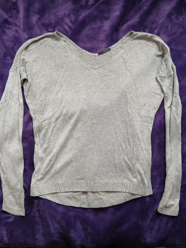 Promod sivi viskozni tanki nezni dzemper, S-M