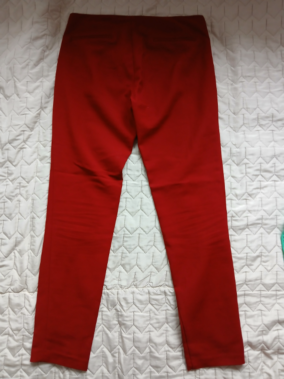 Zara bordo-tamno crvene pantalone, M slika #4