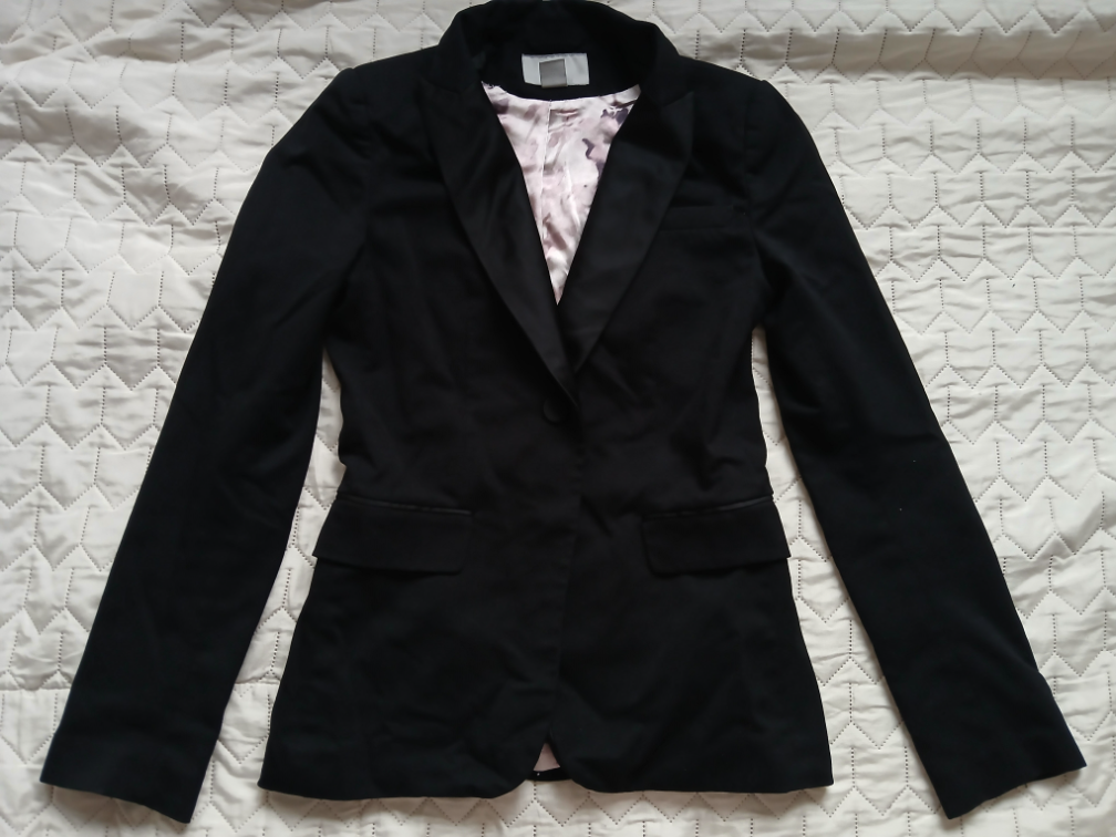 H&M crni strukirani sako, 34 slika #1