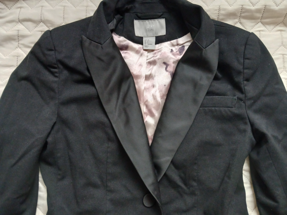 H&M crni strukirani sako, 34 slika #3