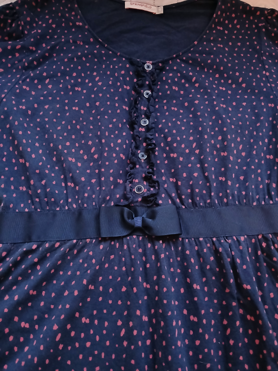 Springfield pamucna teget haljina sa srcima,XL-XXL slika #2