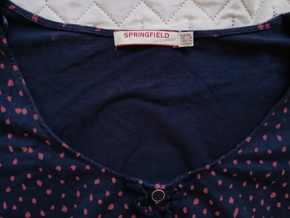 Springfield pamucna teget haljina sa srcima,XL-XXL slika #5