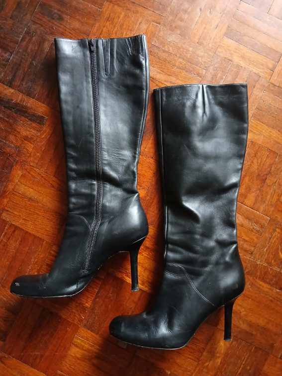 Via Spiga crne kozne cizme na tanku stiklu, 42 slika #2