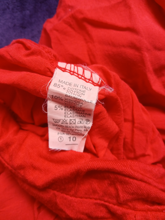 Crvene pamucne-viskozne italijanske salvare, M-L slika #2