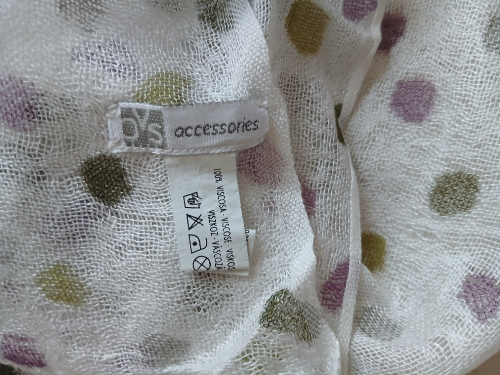 OVS bela viskozna marama - esarpa na sarene tufne slika #5