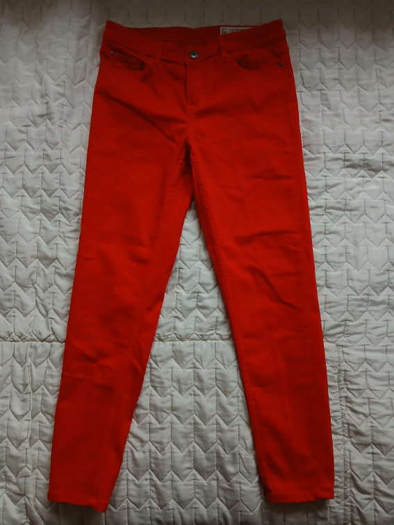 Nove Esmara crvene pamucne skinny pantalone, 40 slika #1