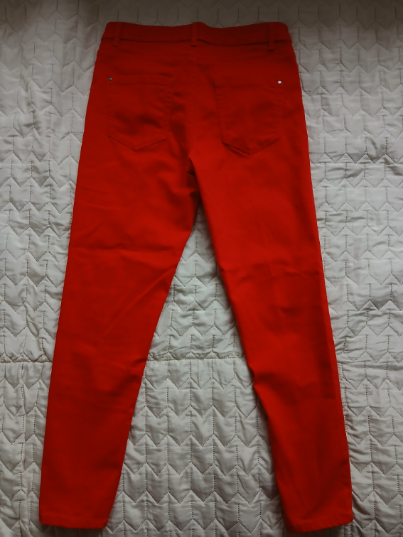 Nove Esmara crvene pamucne skinny pantalone, 40 slika #4