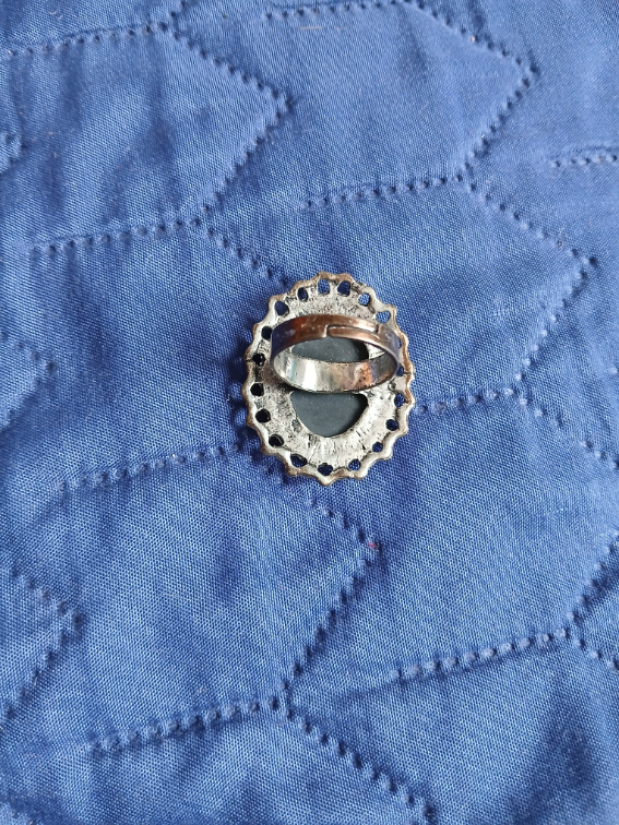 Nov gothic kameja prsten 3,5x3cm slika #2