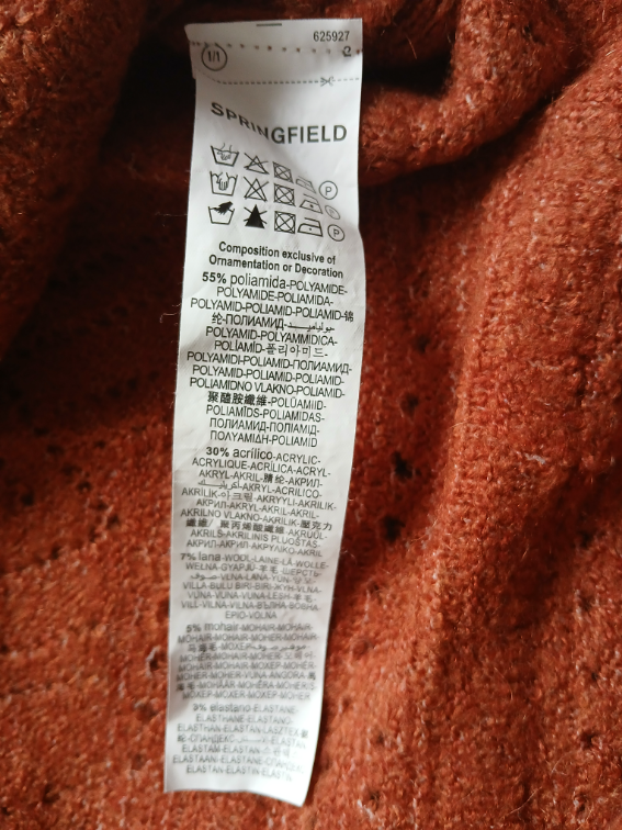 Nov Springfield bakarni-narandzasti dzemper, XL slika #5