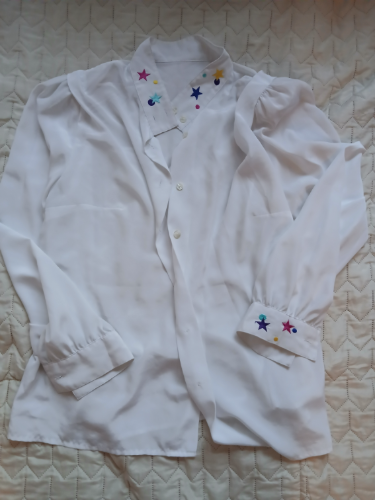 Bela kosulja sa zvezdicama i naramenicama, M-L