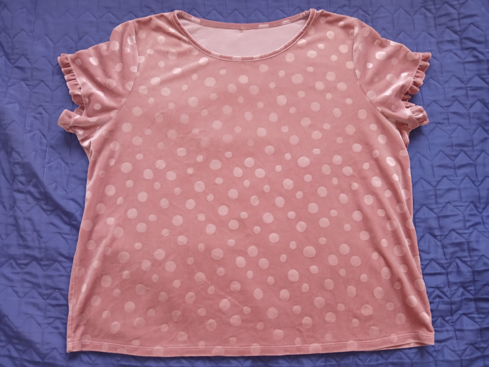 George roze plisana majica sa tufnicama, L-XL slika #1