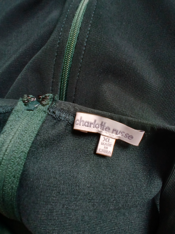 Nova Charlotte Russe zelena mini haljina, XL slika #3