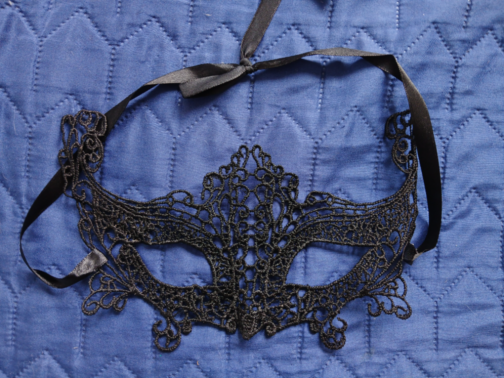 Nova prelepa crna cipkana maska za lice-oci slika #2