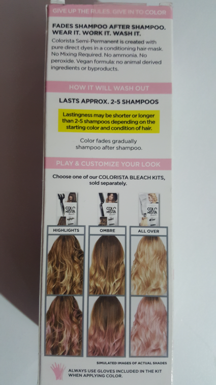 Nova L'Oreal Colorista roze/pink polutrajna farba slika #3