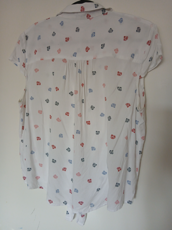 Esprit bela pamucna kosuljica na vezivanje, 42 slika #3