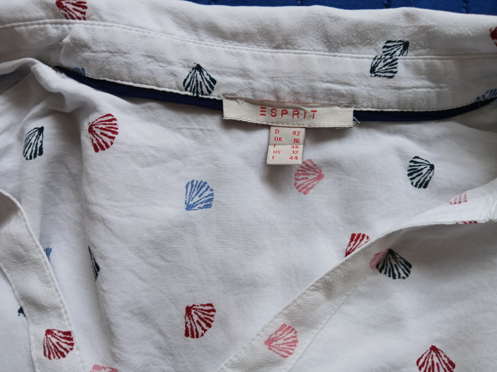 Esprit bela pamucna kosuljica na vezivanje, 42 slika #4