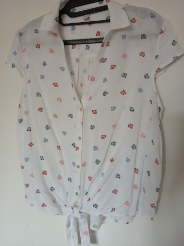 Esprit bela pamucna kosuljica na vezivanje, 42