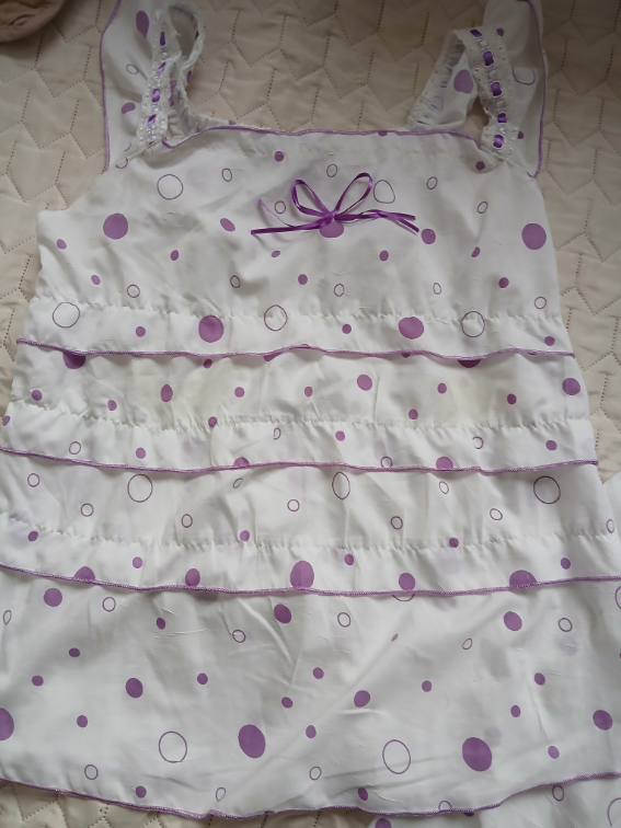 Lolita vintage belo-ljubicasta pidzama na tufne, L slika #2