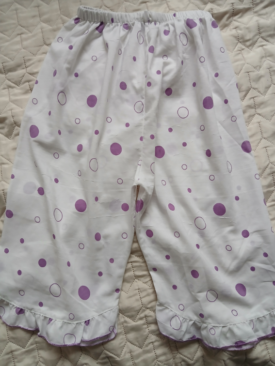 Lolita vintage belo-ljubicasta pidzama na tufne, L slika #3