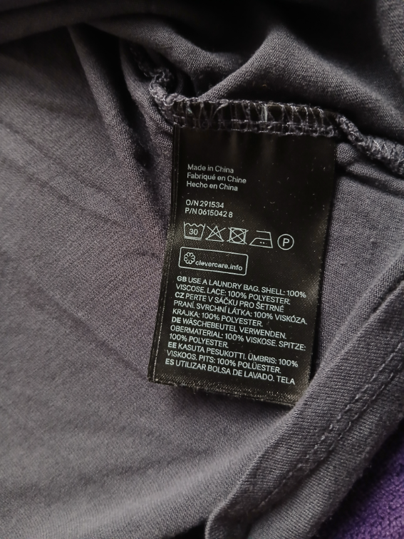 H&M prelepa teget majica sa vezom-cipkom, M slika #4