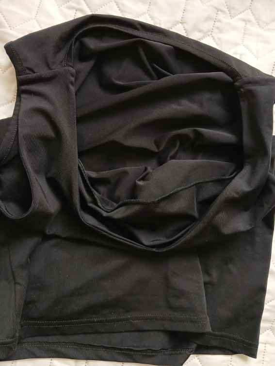 Crna bluza bez rukava sa V izrezom, S-M slika #3