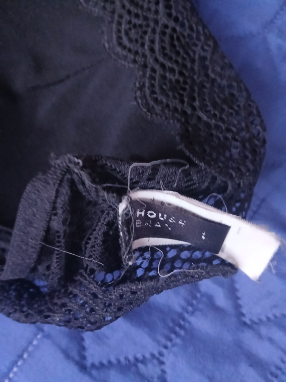 House brand crni cipkani top - grudnjak, L slika #4