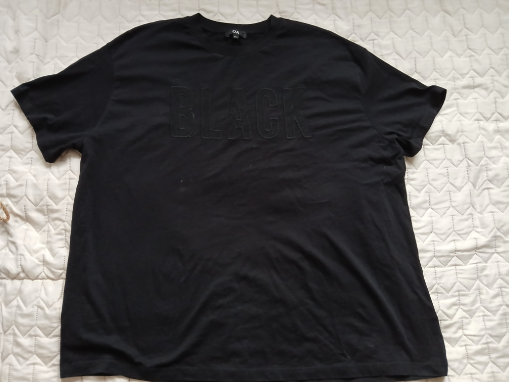C&A crna majica sa natpisom "Black", XXL slika #1