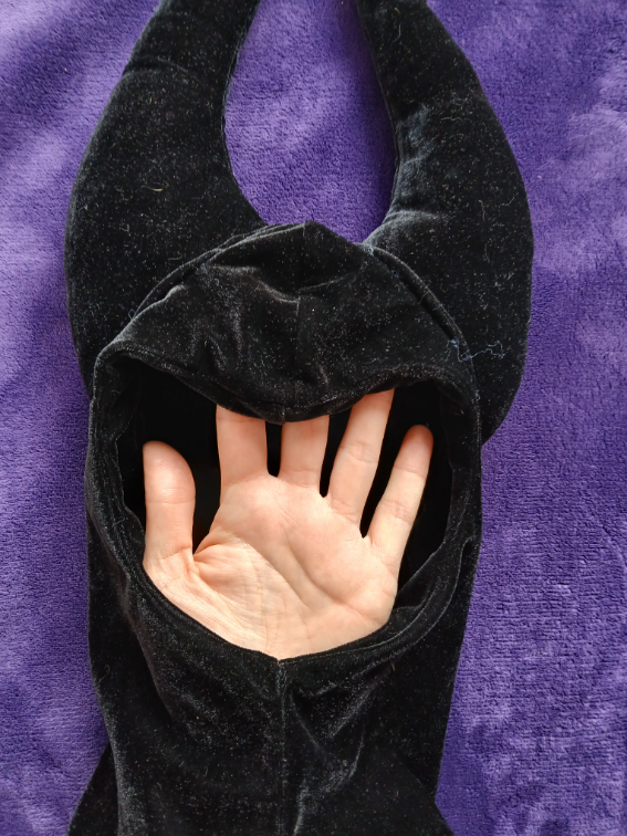 Halloween Maleficent/Grdana plisana maska/rogovi slika #1