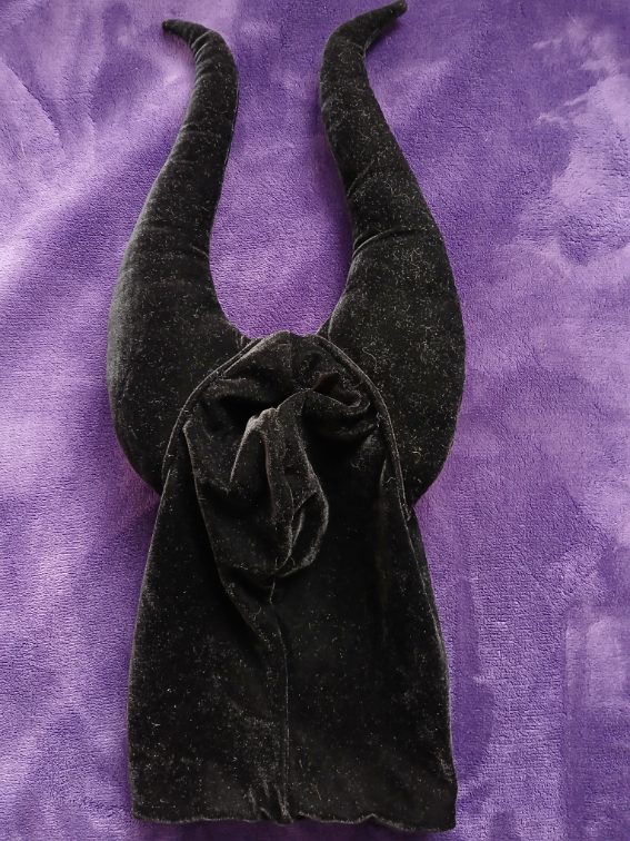 Halloween Maleficent/Grdana plisana maska/rogovi slika #3