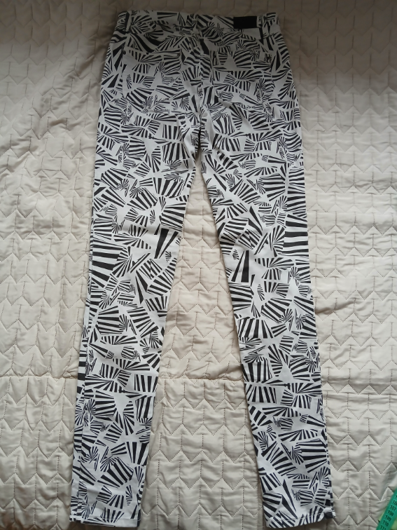 SisterS Point Fuss-12 crno-bele pantalone, L slika #3