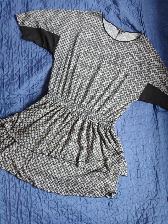 Mango sivo-crna haljina sa dezenom i karnerima, XL slika #1