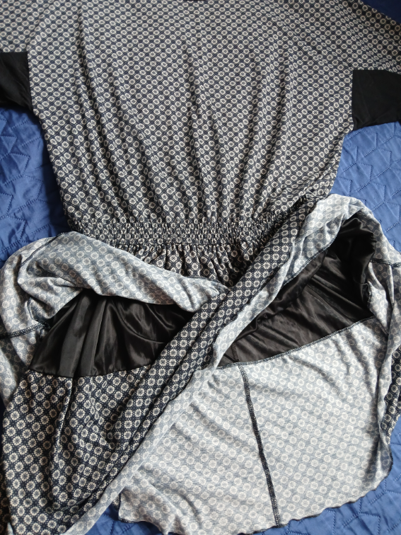 Mango sivo-crna haljina sa dezenom i karnerima, XL slika #2